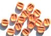 10 14mm Flat Cut Oval Window Bead Rosaline